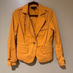 Talbots Women's Orange Cotton Blazer